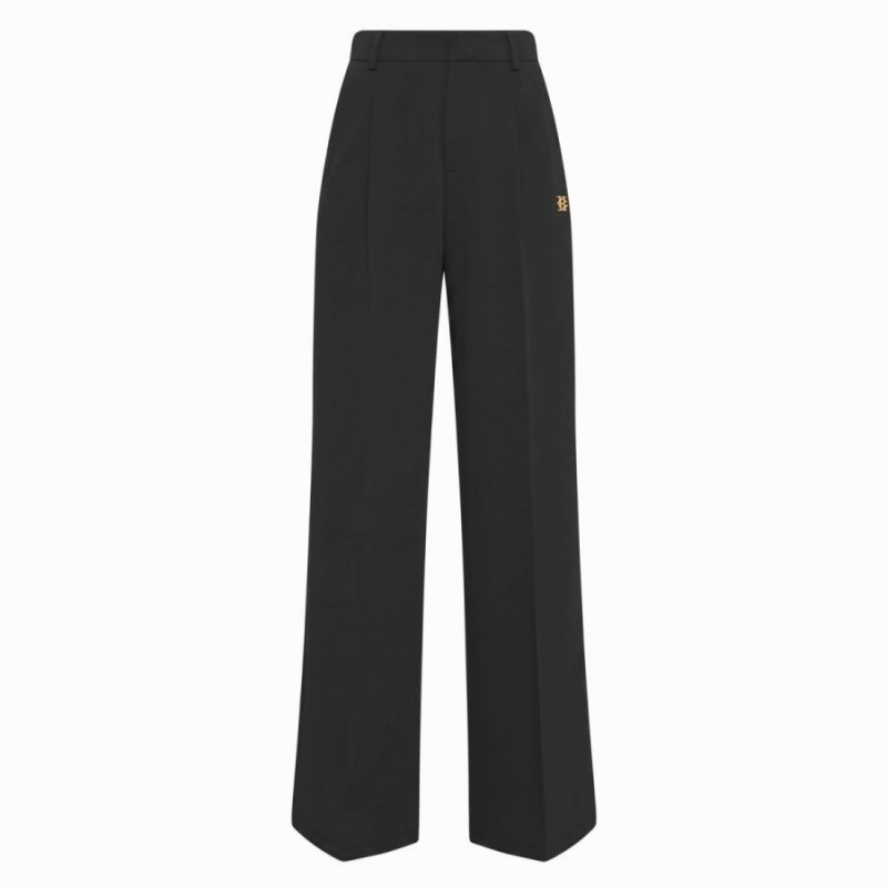 Pleated Wide Leg Trouser - Black