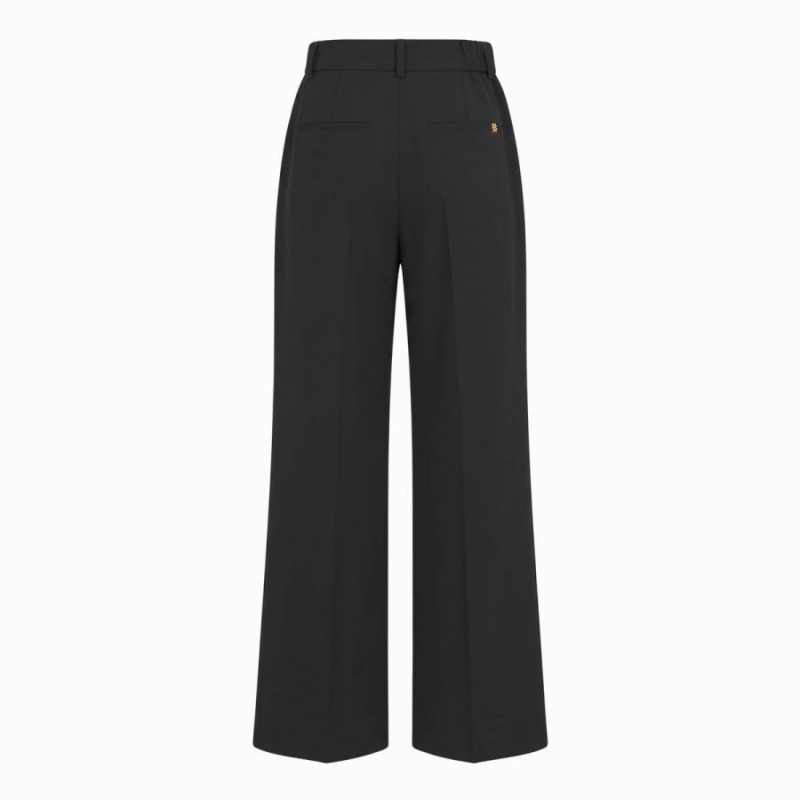 Pleated Wide Leg Trouser - Black