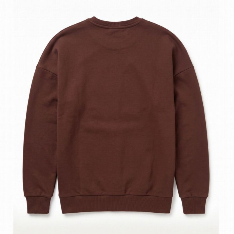Relaxed Fit Crew Neck Sweat - Walnut