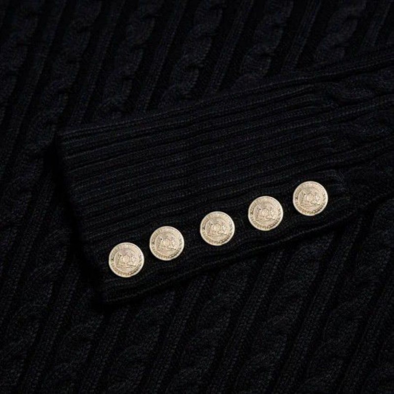 Seattle Cable Crew Knit - Black