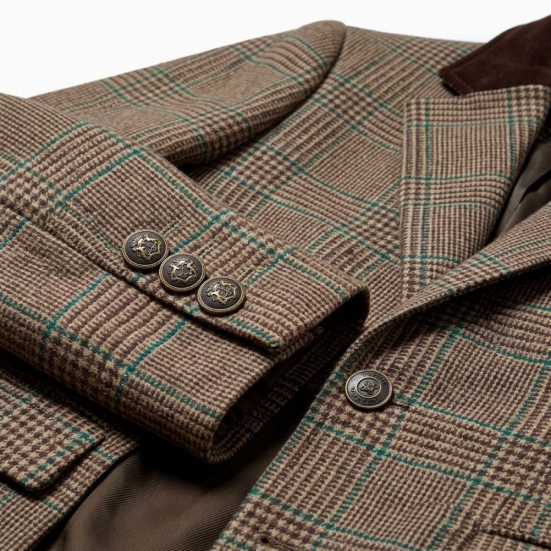 The Single Breasted Blazer - Clarence Check Forest