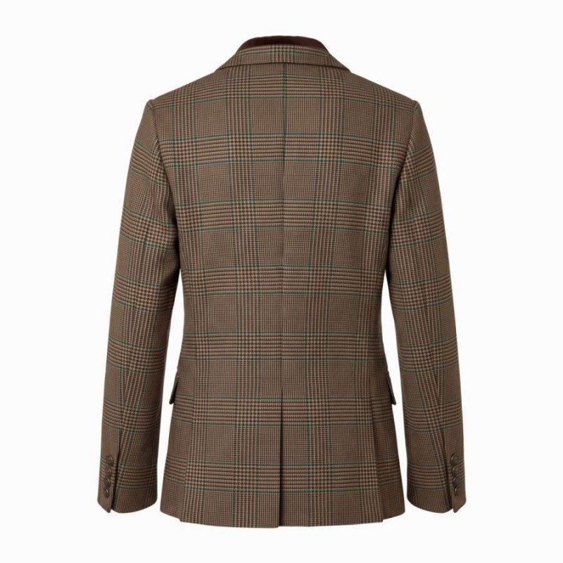 The Single Breasted Blazer - Clarence Check Forest