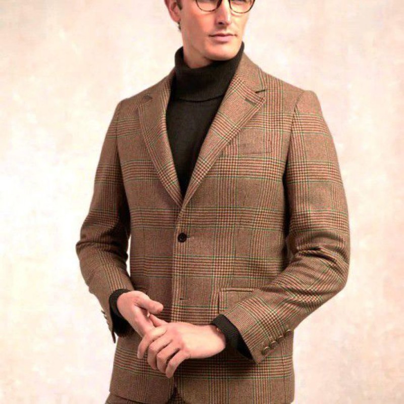 The Single Breasted Blazer - Clarence Check Forest