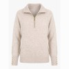 Tori Quarter Zip Knit - Barley