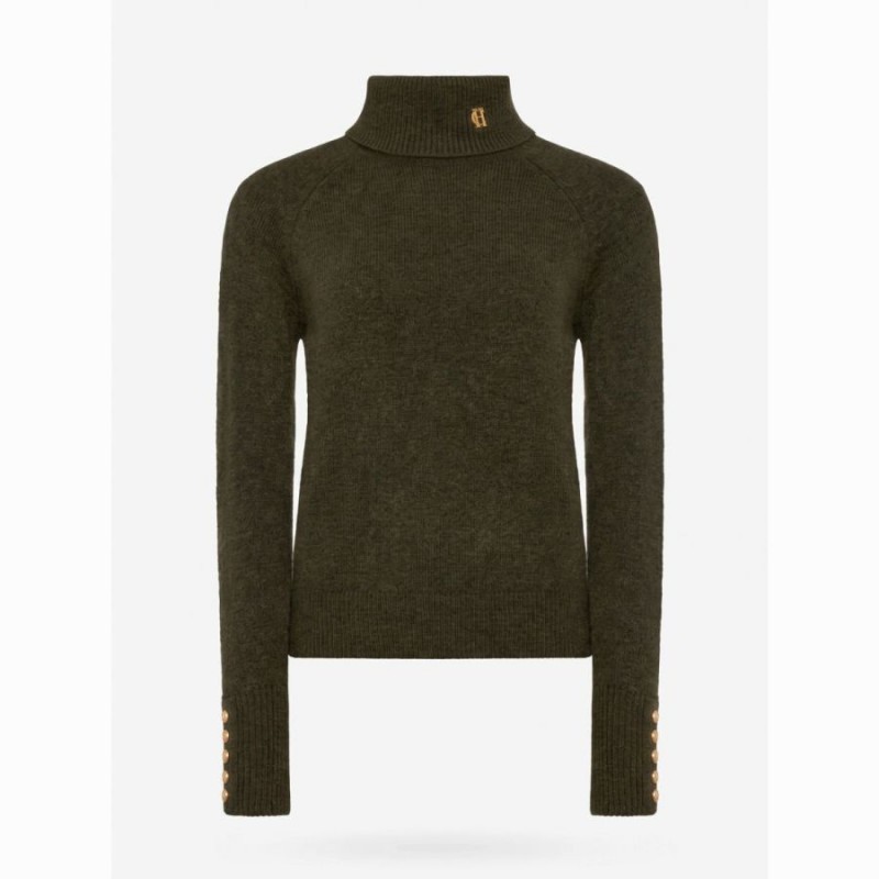 Tori Roll Neck Knit - Forest Green