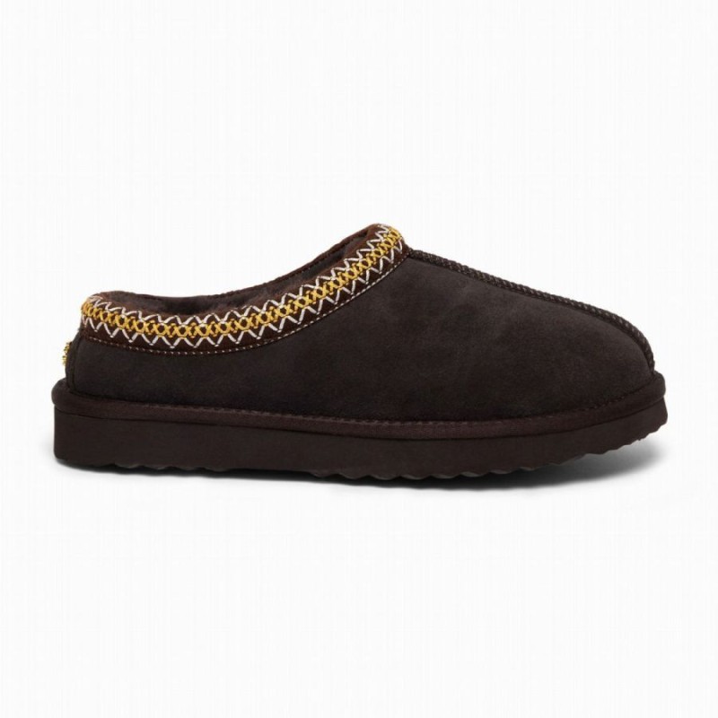 Ultra Low Shearling Mule - Chocolate Suede Ultra Low Shearling Mule - Chocolate Suede