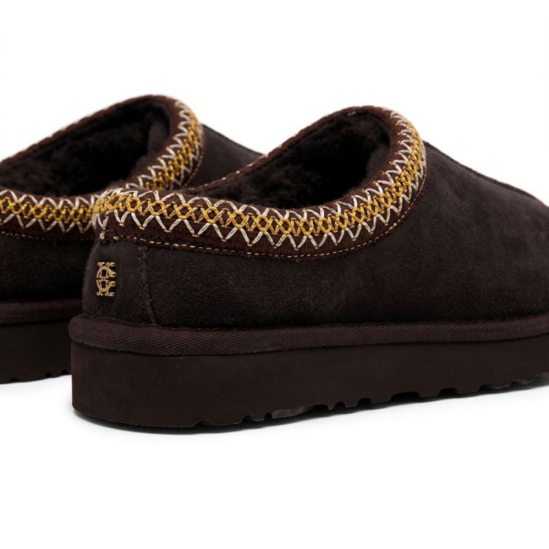 Ultra Low Shearling Mule - Chocolate Suede Ultra Low Shearling Mule - Chocolate Suede