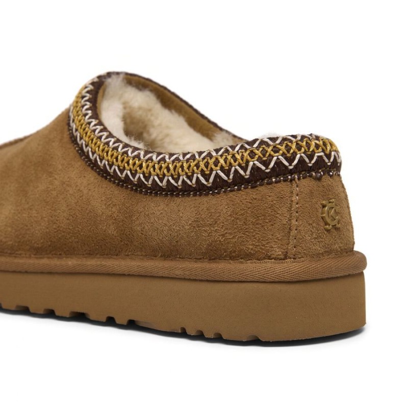 Ultra Low Shearling Mule – Tan Suede