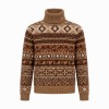 Vostock Roll Neck Knit - Camel Fairisle