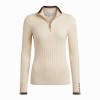 Zoe Quarter Zip Knit - Almond