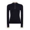 Zoe Quarter Zip Knit - Ink Navy
