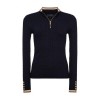 Zoe Quarter Zip Knit - Ink Navy