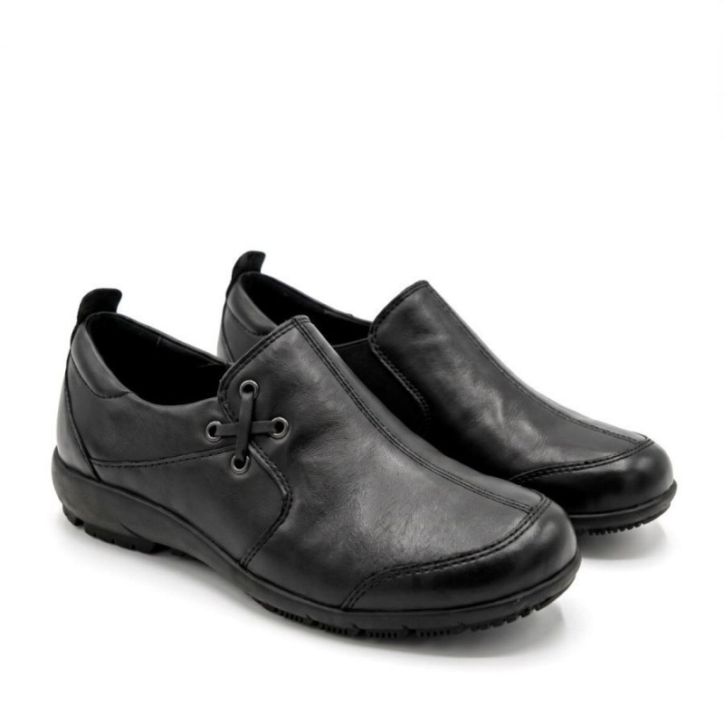 Charlotte 17 87317 Flat Shoes - Black Leather