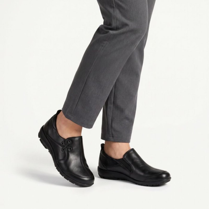Charlotte 17 87317 Flat Shoes - Black Leather