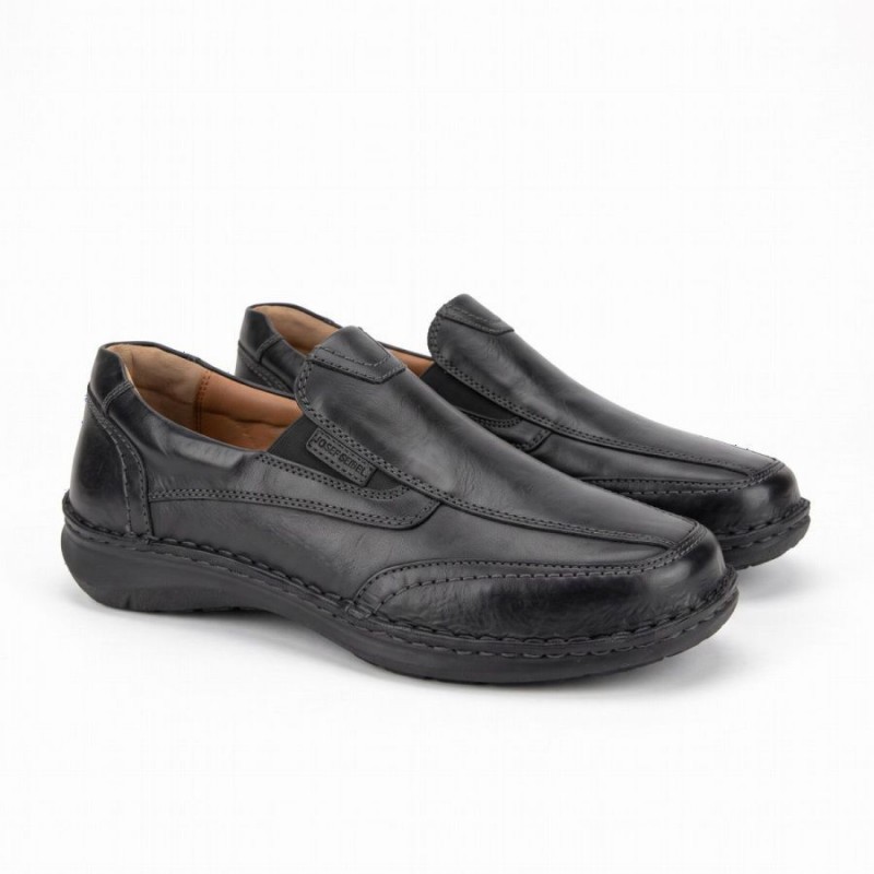 New Anvers 67 44967 Slip On Shoes - Black Leather