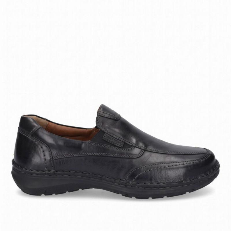 New Anvers 67 44967 Slip On Shoes - Black Leather