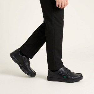 Kickers Reasan Strap 112801 Shoes - Black Leather Kickers Reasan Strap 112801 Shoes - Black Leather
