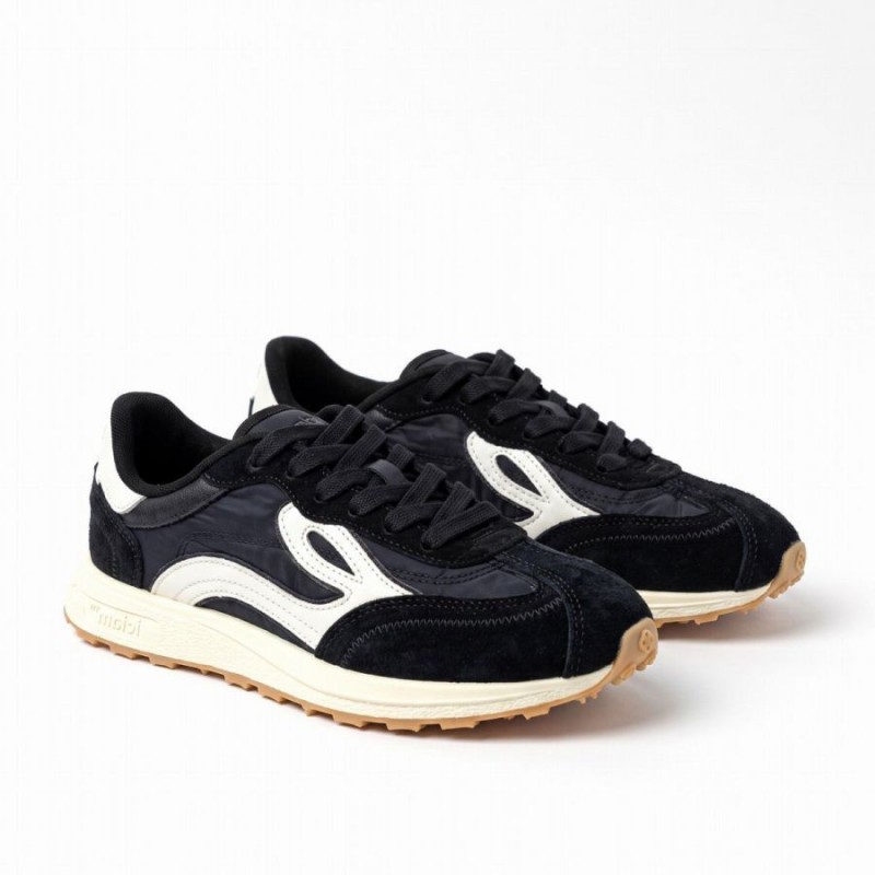 Melrose Trainers - Black Suede