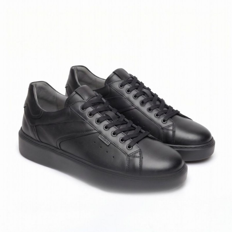 Rem Raiano I601370U Trainers - Black Leather Rem Raiano I601370U Trainers - Black Leather