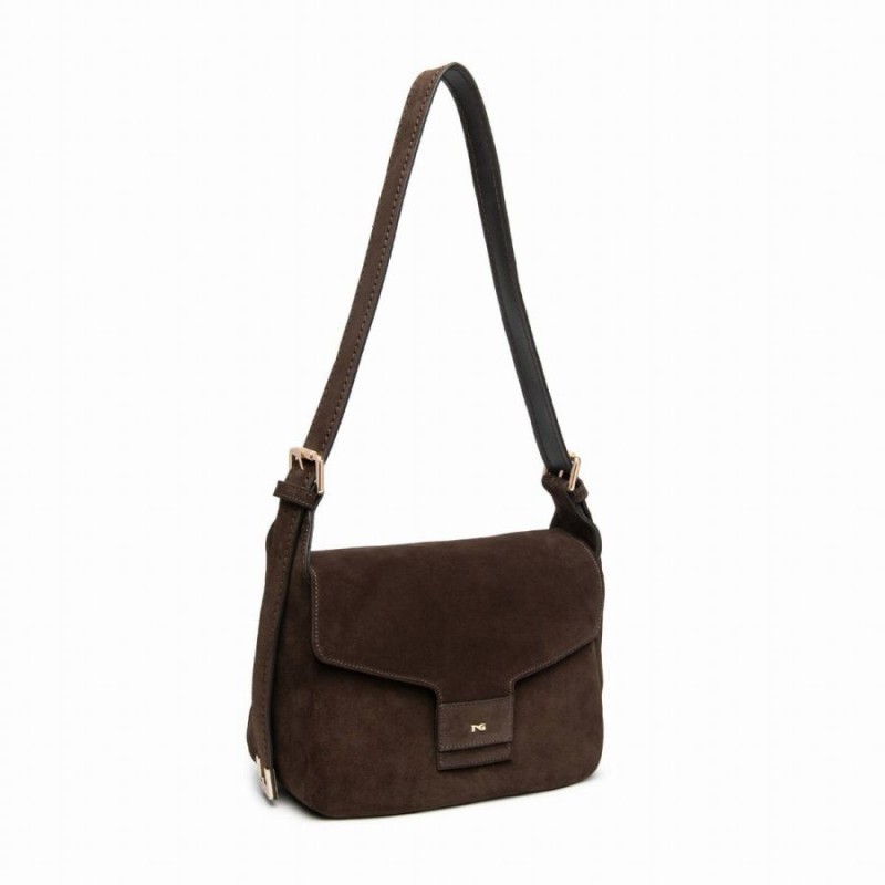 Shoulder Bag I644324D300 – Chocolate Suede Shoulder Bag I644324D300 – Chocolate Suede