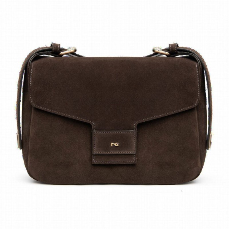 Shoulder Bag I644324D300 – Chocolate Suede Shoulder Bag I644324D300 – Chocolate Suede