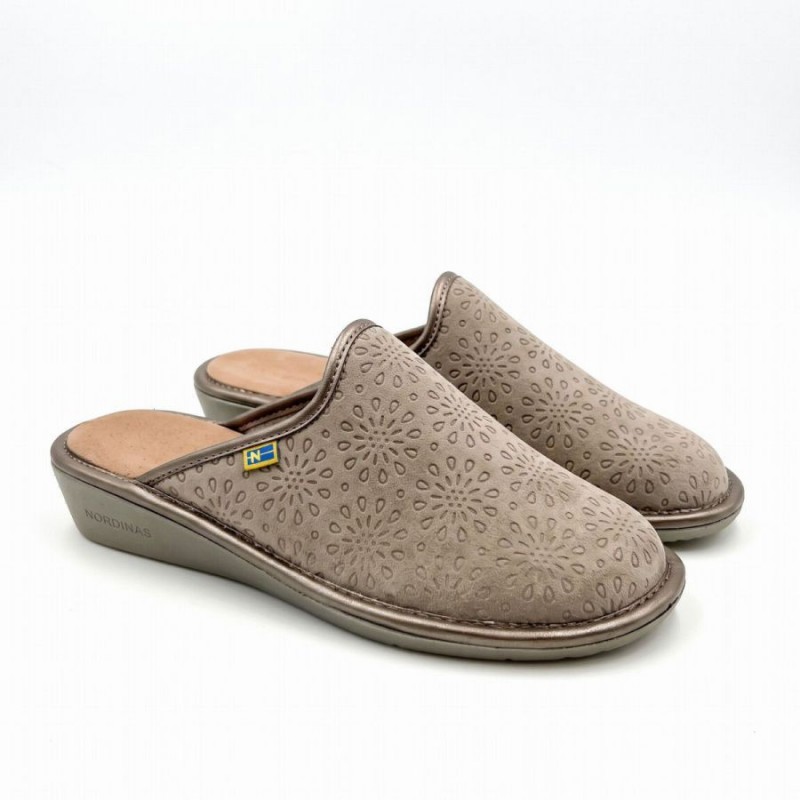 2078-o Mule Slippers - Taupe