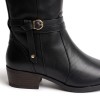 Daroca W1U-9764 Knee High Boots - Black Leather