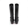 Daroca W1U-9764 Knee High Boots - Black Leather