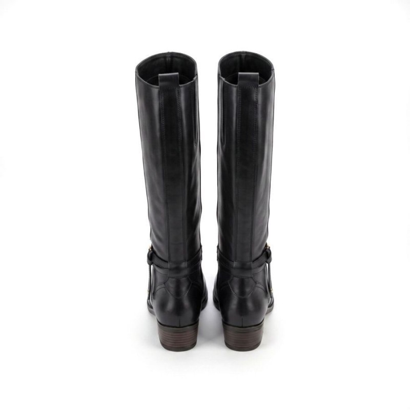 Daroca W1U-9764 Knee High Boots - Black Leather