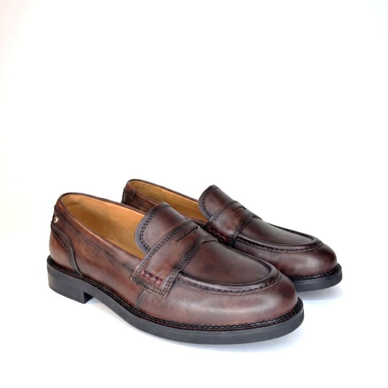 Deva W2L-3959 Loafers - Brown Caoba 130 Leather