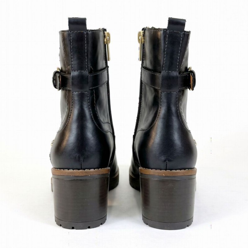 Llanes W7H-8510 Ankle Boos - Black Leather