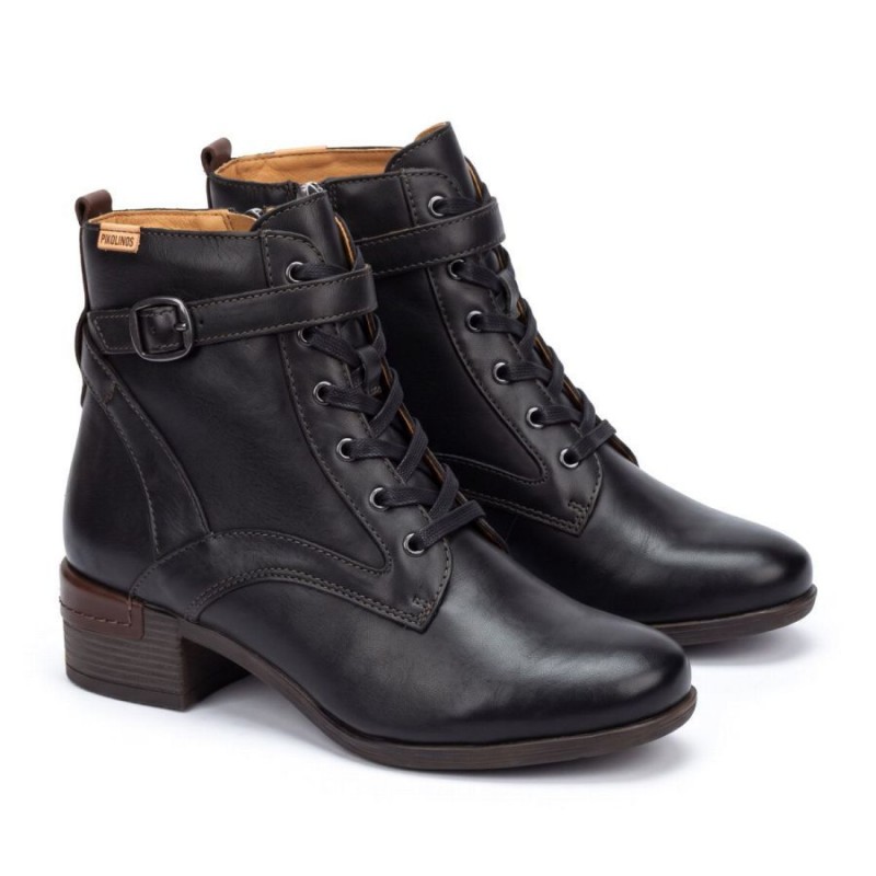 Malaga W6W-8996C1 Ankle Boots - Black Leather