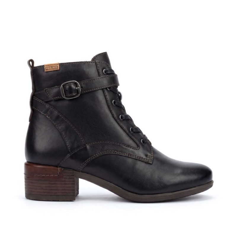 Malaga W6W-8996C1 Ankle Boots - Black Leather