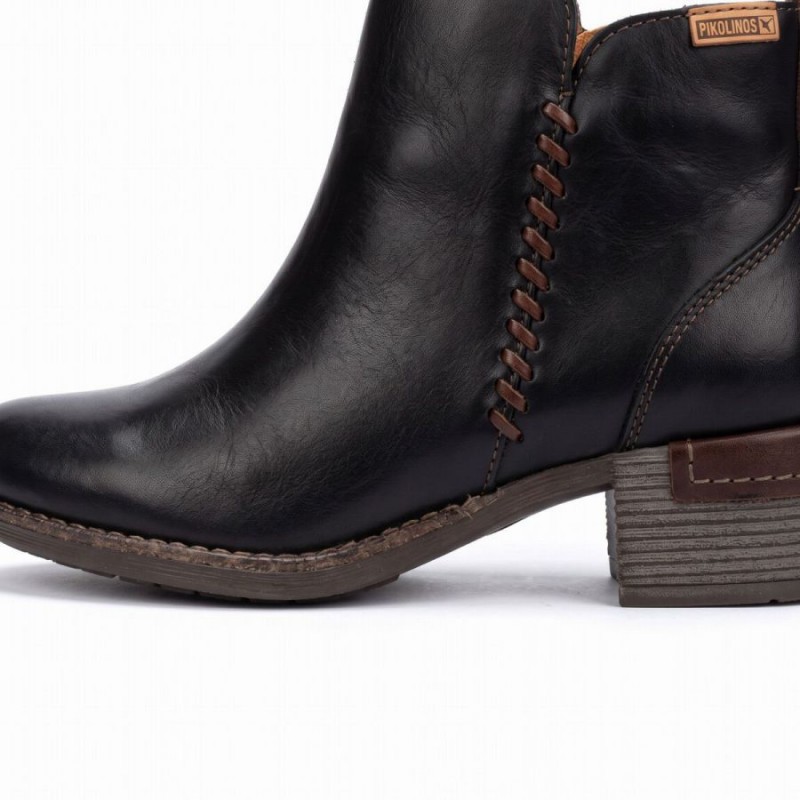 Malaga W6W-8950 Ankle Boots - Black Leather