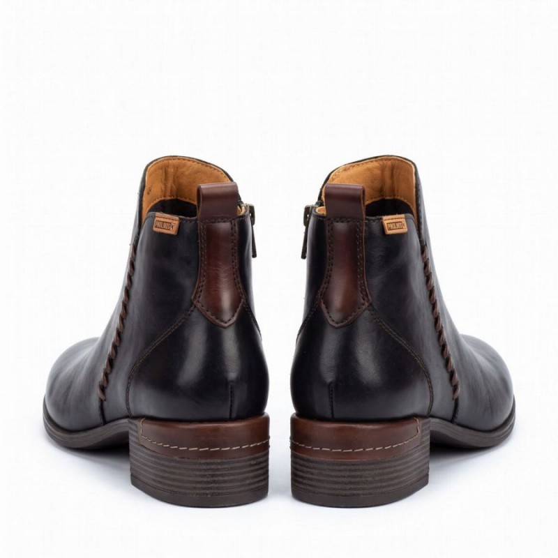 Malaga W6W-8950 Ankle Boots - Black Leather
