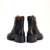 Medina W0D-8672 Lacde-Up Ankle Boots - Black Leather