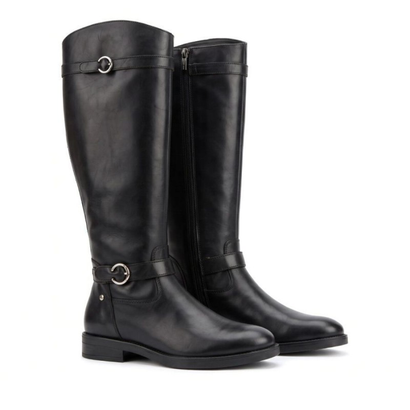 Puertollano W3C-9632 Knee High boots - Black Leather Puertollano W3C-9632 Knee High boots - Black Leather