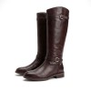 Puertollano W3C-9632 Knee High Boots - Caoba Leather