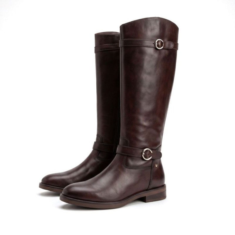 Puertollano W3C-9632 Knee High Boots - Caoba Leather