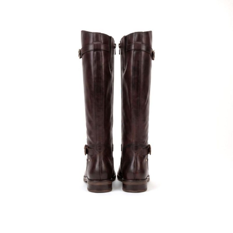 Puertollano W3C-9632 Knee High Boots - Caoba Leather
