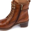 Llanes W7H-8510 Lace-Up Ankle Boots - Brandy Leather