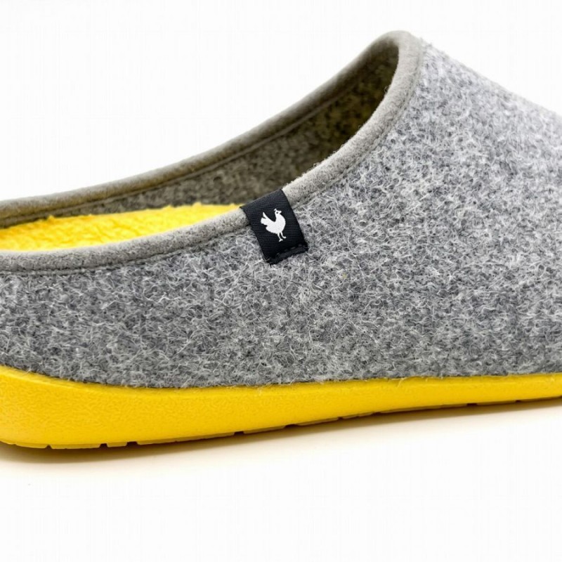 Lanna Mens W25M Slippers - Gris Amarillo