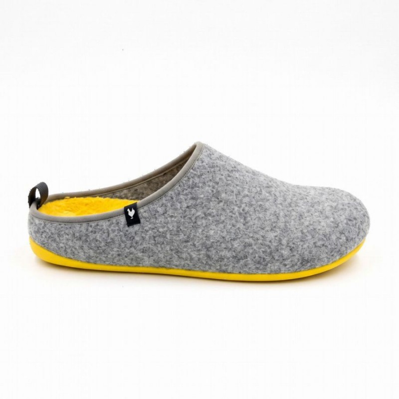 Lanna Mens W25M Slippers - Gris Amarillo