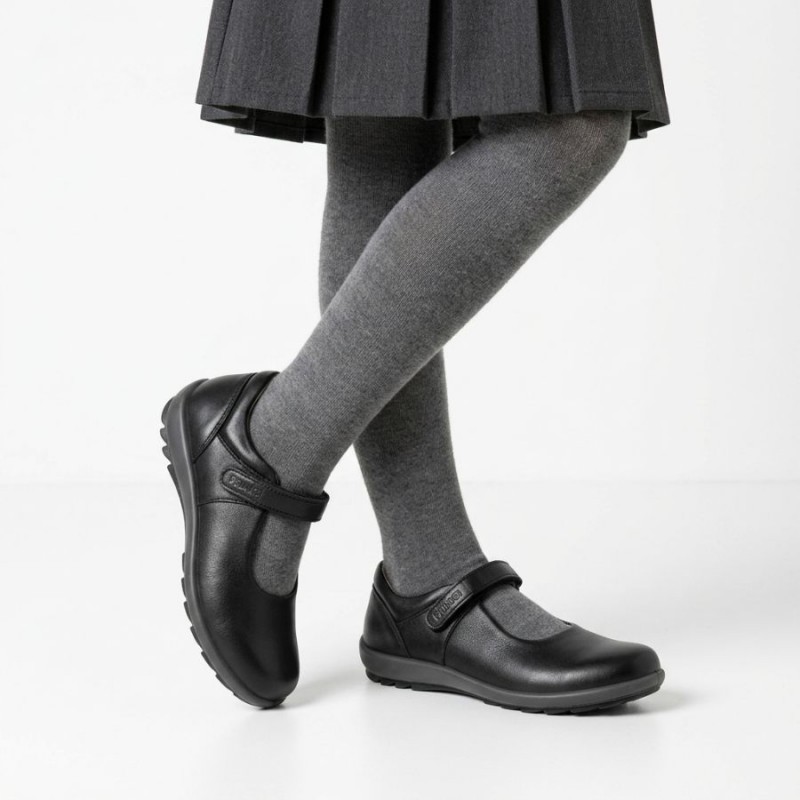 6364100 School Shoes - Black Leather 6364100 School Shoes - Black Leather