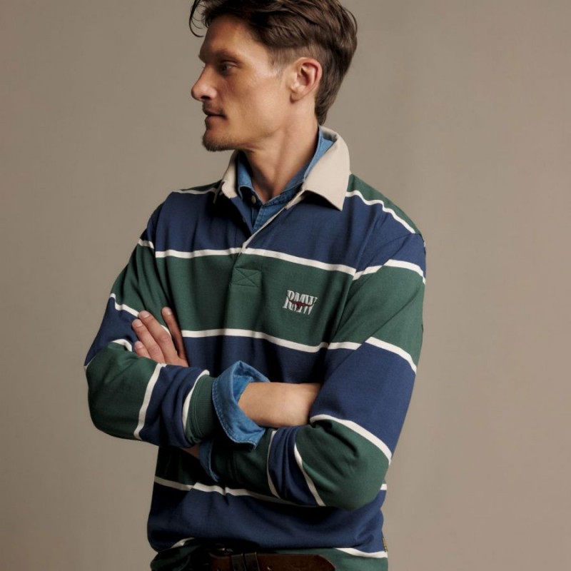 Balmain Stripe Rugby Top KR200RJ3B01 - Pine
