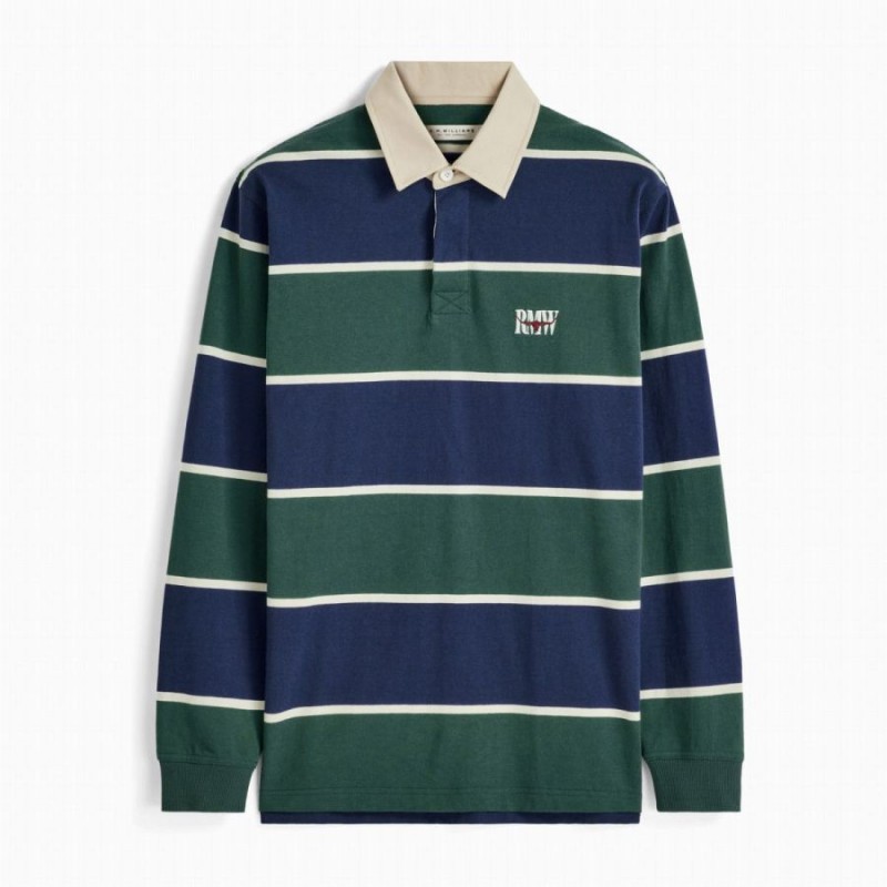 Balmain Stripe Rugby Top KR200RJ3B01 - Pine