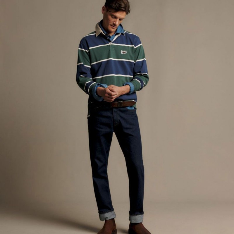 Balmain Stripe Rugby Top KR200RJ3B01 - Pine