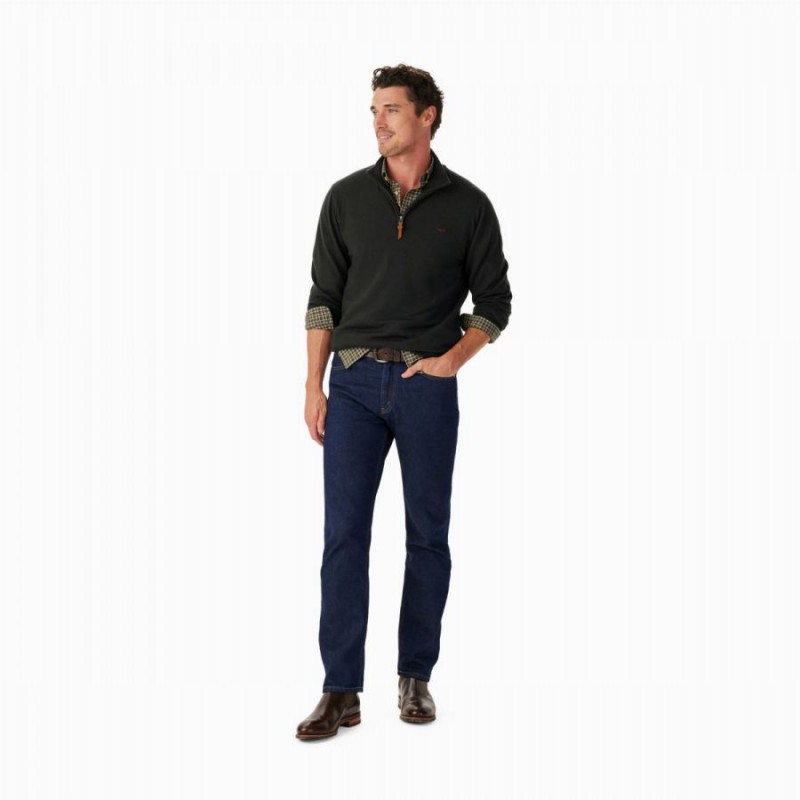 Ernest Merino Quarter Zip Knit KZ200WQ8702 - Forest Green