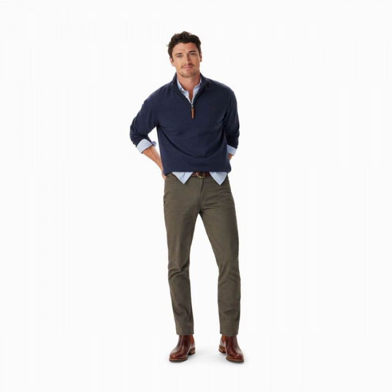 Ernest Merino 1/4 Zip Knit KZ200WQ16 – Navy Merino