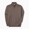 Ernest Merino KZ200WQQH02 Quarter Zip Knit - Nutmeg Textile